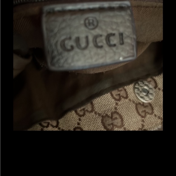 Vintage GUCCI Beige/Ebony GG Canvas Full Moon Medium Tote Bag - Picture 12 of 15